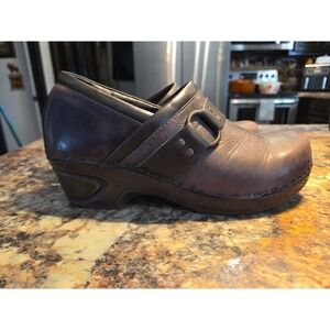 Sofft  Berit Leather Slip-on Platform  Clogs,6.5 , Work, Casual